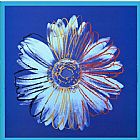 Andy Warhol Canvas Paintings - Daisy Blue on Blue